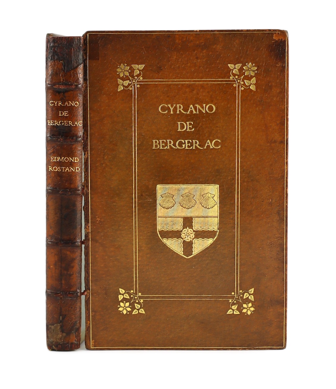 Rostand, Edmond - Cyrano de Bergerac, 12mo, University of Reading prize, tan calf gilt, stamped AP, dated 1900, Charpentier & Fasquelle, Paris, 1898